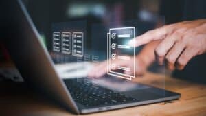 Businessmen,Review,Procedures,Through,Documents,Containing,Checkbox,Lists,,Rules,Of