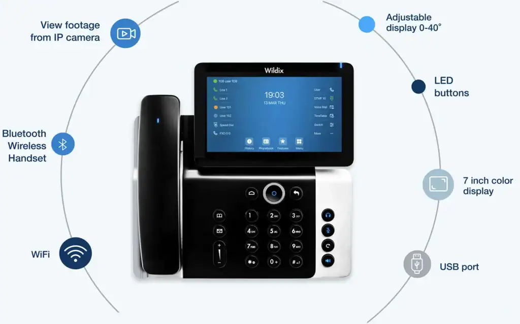 Bluetooth wireless headset for office communication and seamless connectivity.