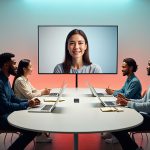 Remote team meeting with diverse professionals via video conferencing at CNiC Solutions.