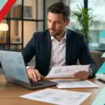 Business professional analyzing IT data and reports for managed IT services in Houston, TX.