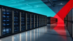 Modern hyperscale cloud data center at night representing the 2026 cloud computing market