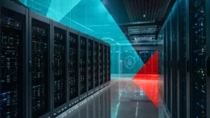 Modern secure data center representing cloud security posture management for business