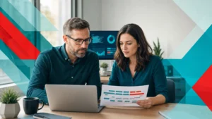 Business owner and IT manager reviewing a plan to implement the CIS Critical Security Controls