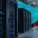 Data center servers representing managed IT services and cybersecurity solutions by CNiC Solutions in Houston.