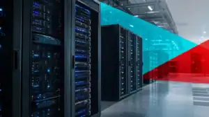 Data center servers representing managed IT services and cybersecurity solutions by CNiC Solutions in Houston.