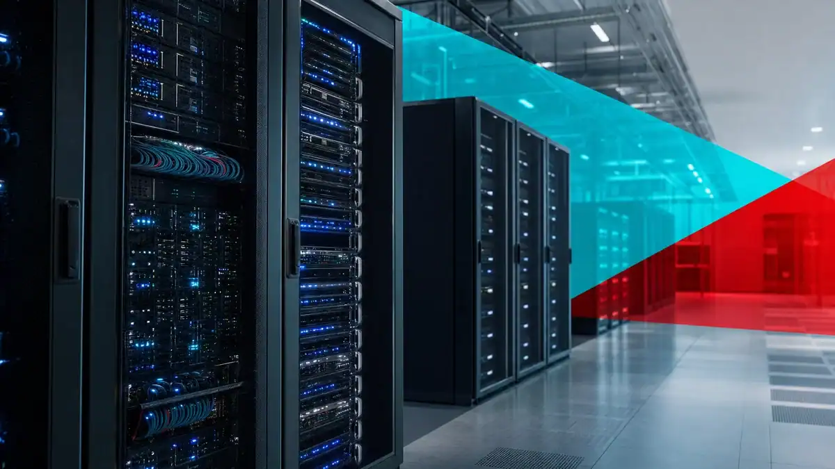 Data center servers representing managed IT services and cybersecurity solutions by CNiC Solutions in Houston.