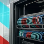 Network cabling infrastructure in a data center for reliable IT services and cybersecurity.