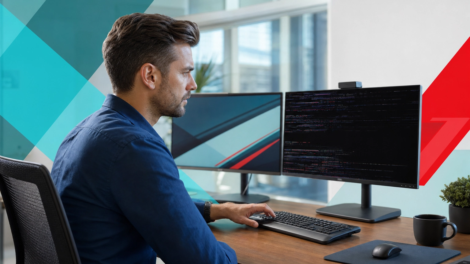 Person restarting the graphics driver on a Windows PC with a flickering monitor