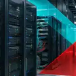 Data center servers with network cables, representing managed IT and cybersecurity services by CNiC Solutions.