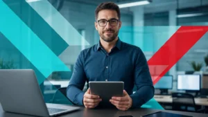 IT professional managing a fleet of business phones, tablets, and laptops from one console